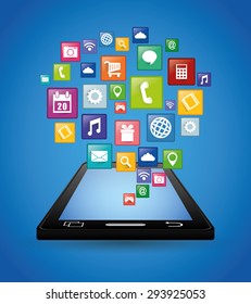 Smartphone Applications design, vector illustration eps 10.