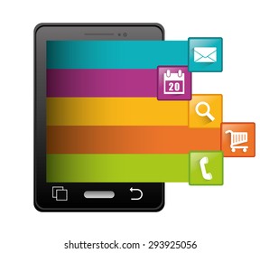 Smartphone Applications design, vector illustration eps 10.