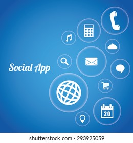 Smartphone Applications design, vector illustration eps 10.