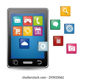 Smartphone Applications design, vector illustration eps 10.