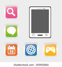 Smartphone Applications design, vector illustration eps 10.