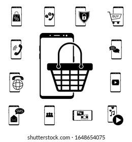 Smartphone, applications, home icon. Mobile concept icons universal set for web and mobile
