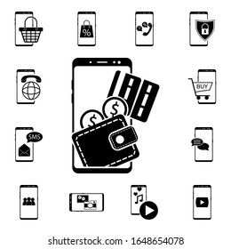 Smartphone, applications icon. Mobile concept icons universal set for web and mobile