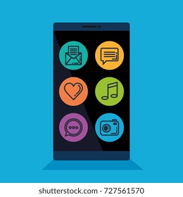 smartphone with applications menu