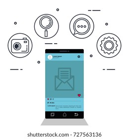 smartphone with applications menu