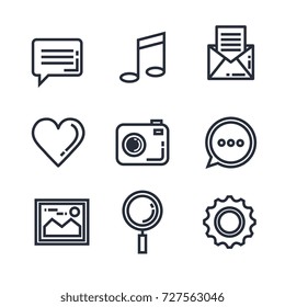 smartphone applications menu icons