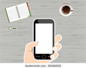Smartphone apps flat icon design - Business Apps