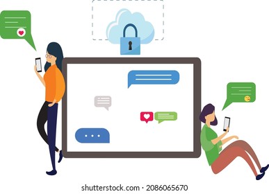 Smartphone apps flat icon design
