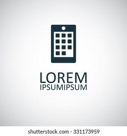 smartphone apps icon, on white background
