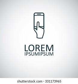 smartphone apps icon, on white background
