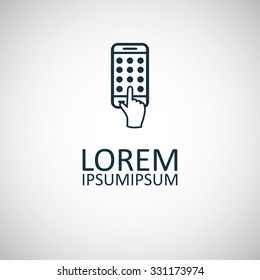 smartphone apps icon, on white background
