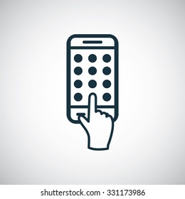 smartphone apps icon, on white background

