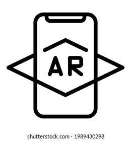 Icono de la barra de Smartphone. Esquema Icono vectorial de la barra de Smartphone para diseño web aislado en fondo blanco