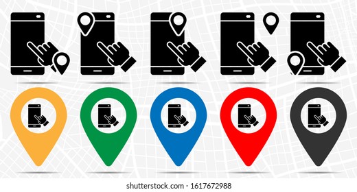 smartphone, arm, sensor icon in location set. Simple glyph, flat illustration element of smartphone theme icons