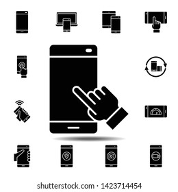 smartphone, arm, sensor icon. Simple glyph, flat vector element of Smartphone icons set for UI and UX, website or mobile application