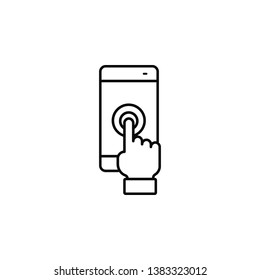 smartphone, arm, sensor, phoneicon. Simple thin line, outline vector of Smartphone icons for UI and UX, website or mobile application