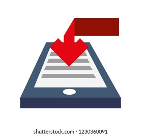 smartphone with arrow download