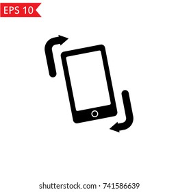 Smartphone and arrows icon Vector.