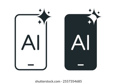 Smartphone artificial intelligence. illustration vector