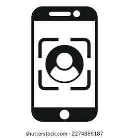 Smartphone audience icon simple vector. Target digital. Customer hunter