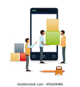Smartphone avatar and cubes design
