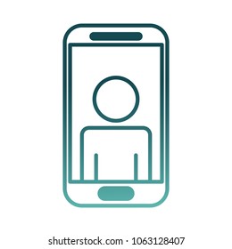 smartphone with avatar on screen