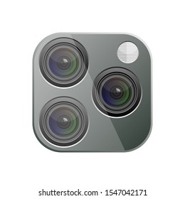 Smartphone back camera vector design illustration isolated on white background
