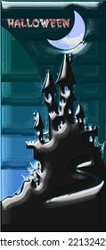 Smartphone background with a Halloween theme image that is a vector.