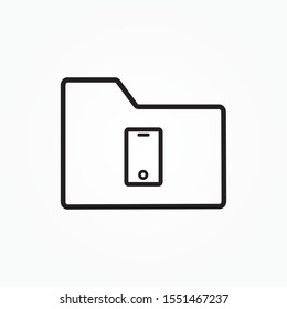 smartphone backup folder single icon design vector illustration