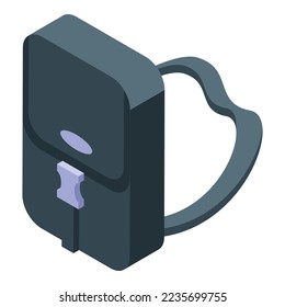 Smartphone bag icon isometric vector. Smart cover. Mobile accessory