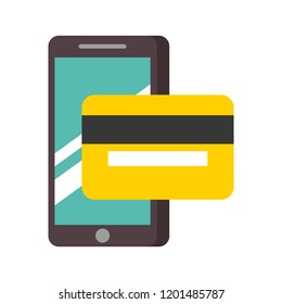 smartphone and bank card credit nfc payment