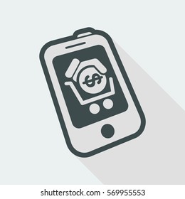 Smartphone bank icon
