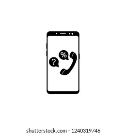 smartphone banking advice vector icon for websites and mobile minimalistic flat design
