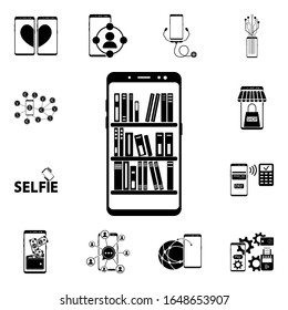 Icono de la canasta de Smartphone. Iconos de concepto móvil, conjunto universal para web y móvil