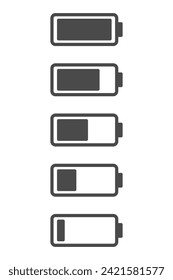 Smartphone battery charge level icon vector. Indicator battery illustration symbol