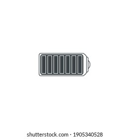 Smartphone Battery Icon Bar. Mobile phone with full power battery icon. Battery power icon. Charged, charging, full, mobile, energy, smartphone icon in solid style