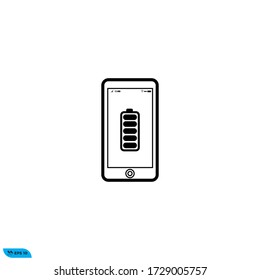 plantilla vectorial de diseño de iconos de batería de smartphone