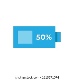 Smartphone Battery Indicator Flat Icon Design
