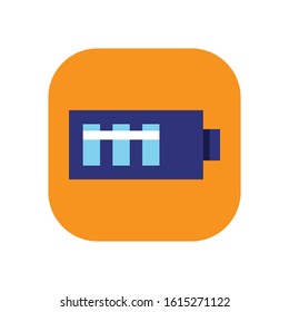 Smartphone Battery Indicator Flat Icon Design