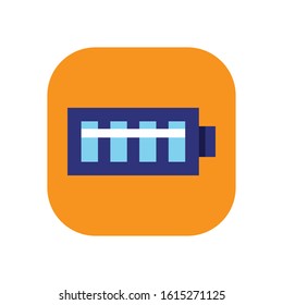 Smartphone Battery Indicator Flat Icon Design