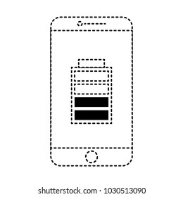 smartphone battery on screen charged technology