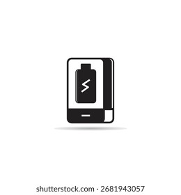 bateria de smartphone na ilustração de vetor de fundo branco
