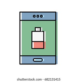 smartphone with battery power low