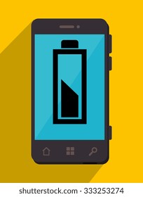 Smartphone Battery recharging graphic design, vector illustration.