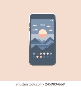 Smartphone beautifully illustrated flat vector