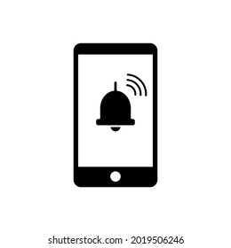 icono de notificación de smartphone y campana. vector 