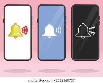 Smartphone Bell Ringing Notification Reminder Silhouette