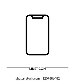 Smartphone with big screen line icon for your website or mobile app; Mobile phone icon vector EPS 8 