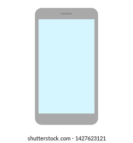 smartphone with black blue screen isolated on white background. vector illustration