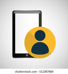 smartphone black character graphic vector illustration eps 10
